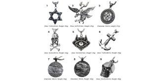18pcs-Men's Tree of Life Anchor Leopard Eagle Devil Eye Skeleton Stainless Steel Pendant Necklaces (2pcs Each Pattern)|GCJ588-GCJ589, GCJ591-GCJ597|UK