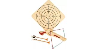 50x Childrens Wooden Bow And Arrow Set Shield Armour Toy Fighting Boys