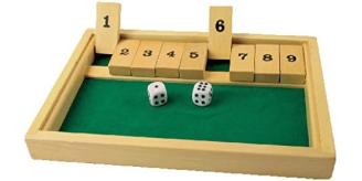 100x Classic Wood Shut The Box Game