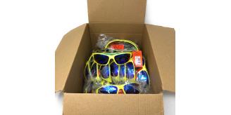 Wholesale Job Lot of 25 x Yellow Men's Sports Wraparound Sunglasses 124J(Ex-Chain Store)