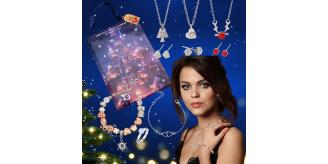 10 Sets-Christmas Jewellery Advent Calendar 2024 include a Moissanite Diamond Necklace and A Message Tag|GCJSET032-AD|UK seller