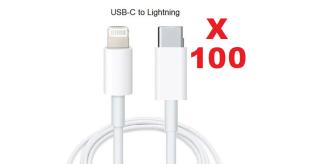 100 X USB C to iPhone 14 13 12 11 Pro Max XS XR X 7 6 Plus Type-C Fast Charging Cable