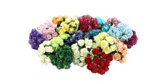 2300 Packs - Paper Tea Rose Bunches Packets of 12 Bunches - 12 Heads per bunch