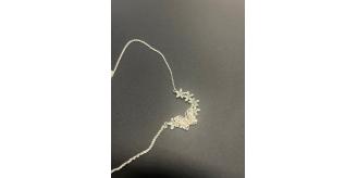 Necklace - Sterling Silver Aqua Crystal Flower & Butterfly Necklet - Joblot 11