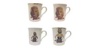 One Off Joblot of 284 Mixed Marilyn Monroe Vintage 1980's Gift Mugs