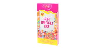 Edukit  Crafting Kit - 280 Pieces - Inc Pipe Cleaners, Pompoms, gems, Googly Eyes, Felt & Feathers -