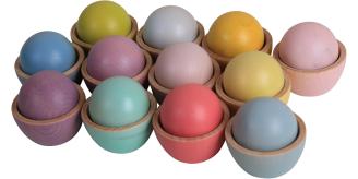 10 Wooden Pastel Ball In Cup Sets Party Paint Activity Fun Family And Friends
