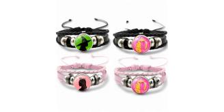 20pcs-Wicked Witch Inspired Elphaba & Glinda Friendship Faux Leather Bracelets|GCJ750BRFL-5pcs Each|UK SELLER
