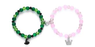20pcs-Wicked Witch Inspired Elphaba & Glinda Friendship Crystal Bracelets|GCJ750BR-Magnetic|UK SELLER