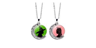 20pcs-Wicked Witch Inspired Elphaba Glinda Friendship Stainless Steel Spinning Necklace|GCJ750NK-Spin|UK SELLER