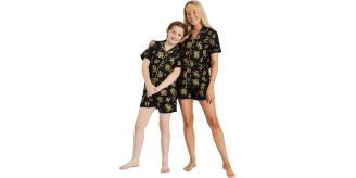 Black Harry Potter Short Pyjamas 9-10 11-12 13 Years