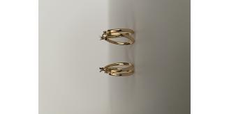 18k Gold Plated Double Hoop Earrings