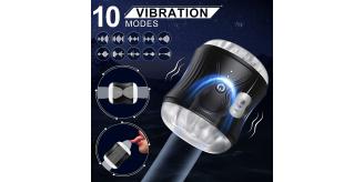 10pcs-10 Vibration Mode Double and Open-ended Male Masturbator|GCAP210|UK SELLER