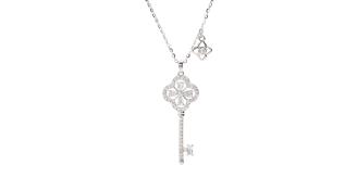 10pcs - S925 Sterling Silver Secret Garden Key C/Z Pendant Necklace|GCJSN085|UK SELLER