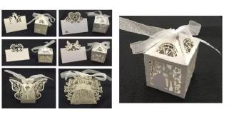 Approx 145000 pcs Wedding Sweets Favour Boxes With Ribb Table Decorations joblot