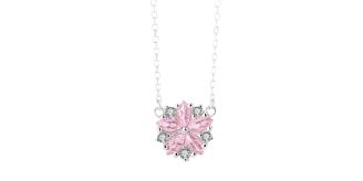 10pcs - S925 Sterling Silver Daisy Pink C/Z Round Pendant Necklace|GCJSN066|UK SELLER