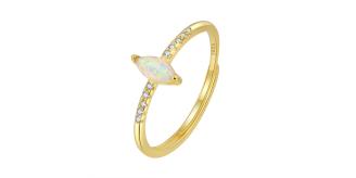 10pcs - S925 Sterling Silver Vintage Inspired Marquise Opal Ring-Gold|GCJSR044-Gold|UK SELLER