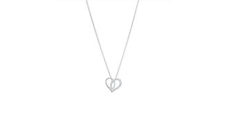 10pcs - S925 Sterling Silver Cubic Zirconia Heart Necklace|GCSN060D|UK SELLER