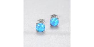10 Pairs - Luxury Silver Tone Blue Stud Crystal Earrings|GCJS014 (GCC158)|UK SELLER