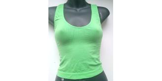     SEAMFREE STRETCHY SLEEVELESS TOPS in Mint UK sizes  S and M Limited Edition SCOOP NECKLINE