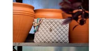 15 X Large Designer Handcrafted Cotton-Wool Clutch Bags with Natural Stone Strap