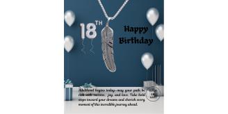 12 Sets-Feather Necklace for Him 13th 16th 18th 21st Birthday with Personalised Message Stainless Steel|GCJ582-Birthday|UK SELLER