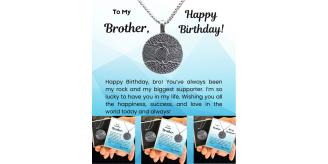 12pcs-Gifts for Brother Birthday Xmas Stainless Steel Necklace Personalised Message|GCJ595-Brother Birthday/Xmas MSG|UK SELLER