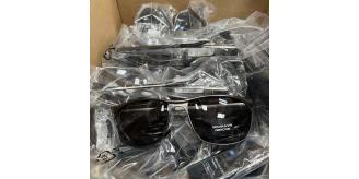 25 Pairs Men's Sunglasses Black Metal Frames and Arms (Ex-chain Store) 052J 