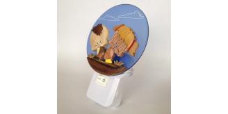 10 x Hand Made wood Dim Night Lights 1w Boy & Girl Design