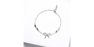 10pcs-Sterling Silver Ribbon Bow Bracelet Adjustable Stamped Solid S925|GCJSB059|UK SELLER