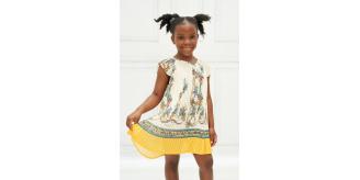 Wholesale Job Lot of 10 Kokovee Yellow Floral Print Pleated Dress