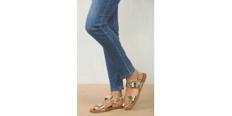 LADIES SHOES WHOLESALE JOBLOT GOLD STRAPPY SUMMER SANDALS 12 PAIRS PACK-UK3/8 SIZES