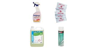One Off Job Lot of 2,142 Mixed Disinfectant Products - Sprays, Wipes, Etc.