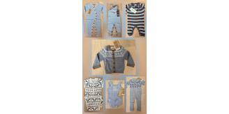 One Off Joblot Of 9 Winter Christmas Baby Boys Rompers, Jumpers & Dungarees Sizes 0-12m