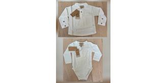 One Off Joblot Of 7 Egret White MeMiniBaby Boys Bodysuits and Shirt Sizes 3m-2yrs