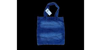 Washed denim shoulder bag