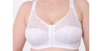 Front fasten bra up to 46G cup in Cotton Lace - 100 Bras 
