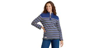 One Off Joblot of 6 Ladies Brakeburn Blue Quarter Zip Sweatshirt