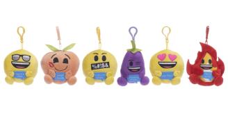 Emoji Bag Clips – 9 cm, 6 Assorted Designs – Wholesale Box of 144 (RRP £6.99 Each)
