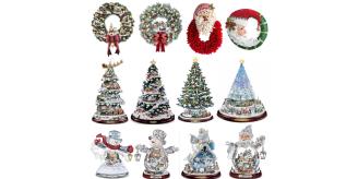 50pcs - Christmas Themed 3D Decorative Window Stickers Santa Snowman Home Shop Decorations - Random|GCXMAS011|UK seller