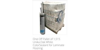 ONE OFF PALLET OF 1515 UNIKA OAK WHITE COLOUR SEALANT FOR LAMINATE FLOORING