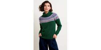 Job Lot of 30 Brakeburn Women's Green Scandi Roll Neck Knitted Jumper