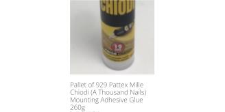 Pallet of 929 Pattex Mille Chiodi ( A Thousand Nails ) Mounting Adhesive Glue 260g