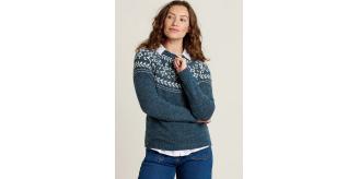 Job Lot of 2 Brakeburn Women's Navy Entwined Knitted Crew Neck Jumper