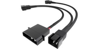 100 x KabelDirekt – 20-20-20cm 4-pin Molex (5.25“) 12V to 3 x 3-pin 2-pole connector fan distribution cable