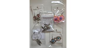 One Off Joblot Of 59 Pairs Of Dreamcatcher Earrings In Three Designs
