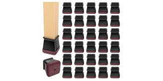 47 X 32 Pcs Silicone Chair OR Table Leg Floor Protectors for Hardwood Floors - Size Black S