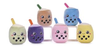 6.5" (16.5cm) Bubble Tea Squashy Plush w/ Beanbag – 6 Assorted Designs (RRP £9.99 ) – Case of 36