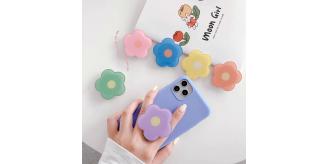 100x Universal Flower Pop Out Socket Acrylic Phone Grip Stand Holders – Mixed Colours