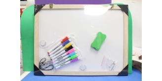 DumanAsen Dry wipe Whiteboard with Pens ,Eraser ,Magnets ,Fixing Kit 